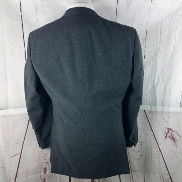 Haggar Originals 1926 40R 2 Button Gray Birdseye Suit Blazer Jacket - Picture 6 of 10